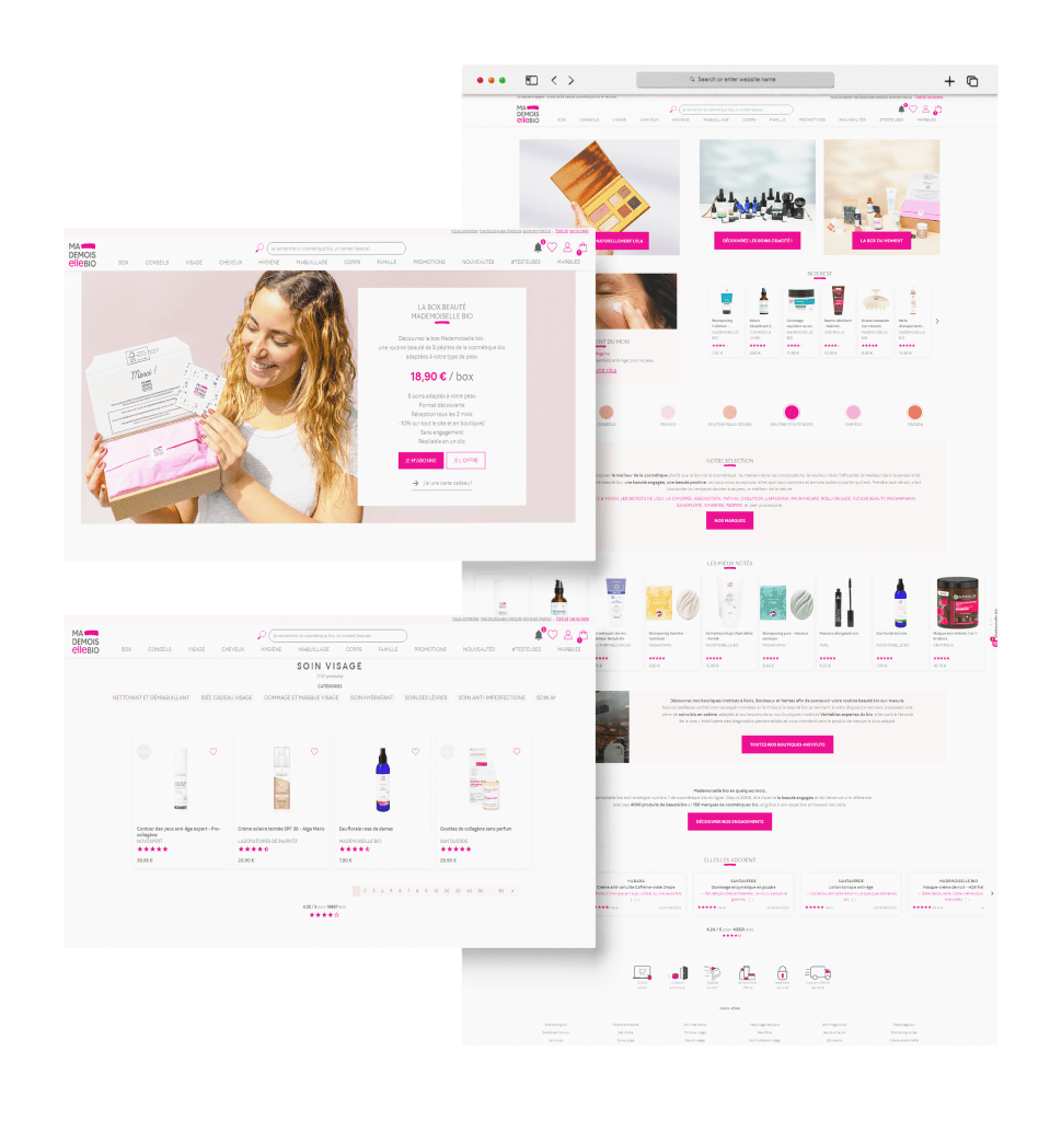 Personalized recommendations - e-merchandising Mademoiselle BIO